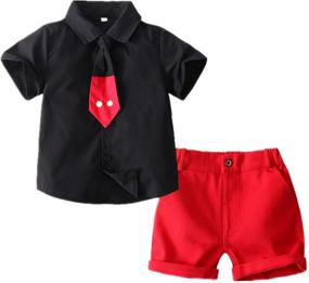 img 4 attached to 👶 ExlinAlesha Summer Outfits for Infant, Toddler, and Little Boys