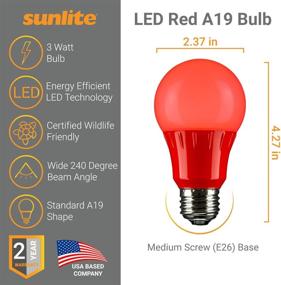 img 2 attached to 💡 Non-Dimmable Sunlite 80148 Colored Equivalent LED Bulb