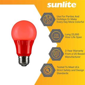 img 1 attached to 💡 Non-Dimmable Sunlite 80148 Colored Equivalent LED Bulb