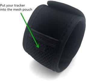img 2 attached to 🏃 VIEEL Upgraded Ankle Band with Loop Fastening Strap and Mesh Pouch for Fitbit ONE/Fitbit Flex 2/Fitbit ALTA/ALTA HR (Tracker Not Included) - Black, 11-13INCH