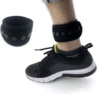 🏃 vieel upgraded ankle band with loop fastening strap and mesh pouch for fitbit one/fitbit flex 2/fitbit alta/alta hr (tracker not included) - black, 11-13inch logo