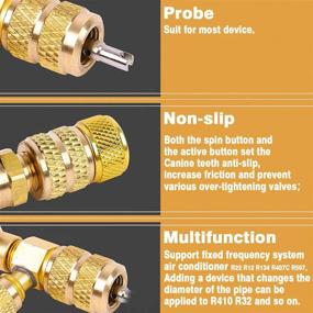 img 1 attached to 🔧 T6 Dual Size SAE 1/4 & 5/16 Port Valve Core Remover/Installer: HVAC R32 R410A Air Conditioning Line Repair Tools