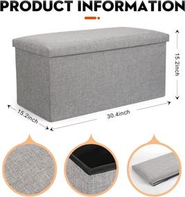 img 3 attached to MIO HOME Ottoman Storage Folding