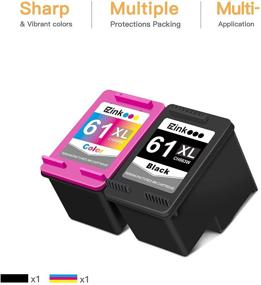 img 3 attached to 🖨️ E-Z Ink (TM) Remanufactured High Yield Ink Cartridge Replacement for HP 61XL 61 XL - Compatible with Envy 4500, 5530, 5534, Deskjet 1000, 1010, 2540, 1055, 1056, OfficeJet 4630, 4632 Printer - Pack of 2