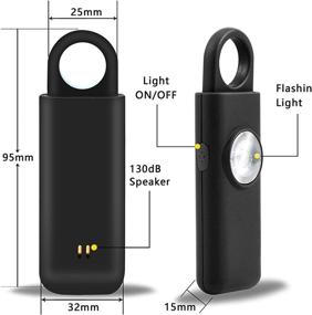img 3 attached to 🚨 Powerful Self Defense Key Chain Siren – Rechargeable Personal Safety Alarm for Women – 130dB Siren, Strobe SOS LED Light. Perfect for Elders & Kids Emergency Calls (Charcoal)
