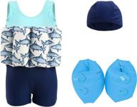 🏊 wowelife baby swim float suit with arm bands & 8 removable buoyancy sticks for boys and girls, ages 1-4 logo