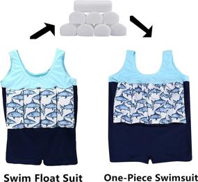 img 3 attached to 🏊 Wowelife Baby Swim Float Suit with Arm Bands & 8 Removable Buoyancy Sticks for Boys and Girls, Ages 1-4