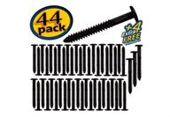 🔩 48-pack black window pro shutters panel peg lok pin screws spikes - 3 inch fasteners. exterior vinyl shutter hardware, strongest made in usa logo