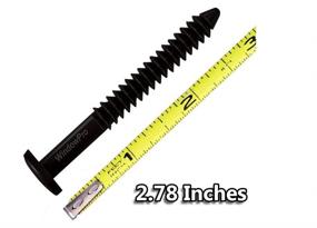 img 3 attached to 🔩 48-Pack Black Window Pro Shutters Panel Peg Lok Pin Screws Spikes - 3 inch Fasteners. Exterior Vinyl Shutter Hardware, Strongest Made in USA