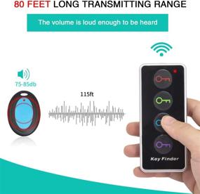 img 1 attached to Wireless FindKey Key Finder, RF Locator Anti-Lost Tag Alarm Reminder Tracker, 1 Transmitter with 4 Receivers, Ideal for Phone, Pets, Keychain, Wallet, Luggage, Pet Cat, Dog Tracking