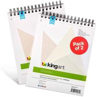 🎨 kingart drawing paper pad - 2 pack, 75 sheets, 8 x 10 inches - enhance your artistic creations with this drawing paper! logo