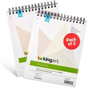 img 4 attached to 🎨 KingArt Drawing Paper Pad - 2 Pack, 75 Sheets, 8 x 10 Inches - Enhance Your Artistic Creations with this Drawing Paper!