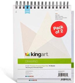 img 3 attached to 🎨 KingArt Drawing Paper Pad - 2 Pack, 75 Sheets, 8 x 10 Inches - Enhance Your Artistic Creations with this Drawing Paper!