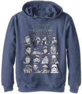 galaxy-inspired star wars hooded pullover: boys' heather clothing logo