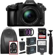 📸 enhanced panasonic lumix g85mk 4k mirrorless camera kit with 12-60mm lens, sandisk 170mb/s 64gb, 2 extra batteries, charger, backpack, spider tripod, filter kit, and flash bundle (7 premium accessories) logo