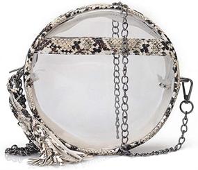 img 4 attached to 👜 Women's Adjustable Transparent Crossbody Snakeskin Handbags & Wallets in Shoulder Bags