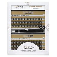 lashview diy individual lashes kit: cluster lash extensions with glue and tweezers - achieve stunning eyes logo