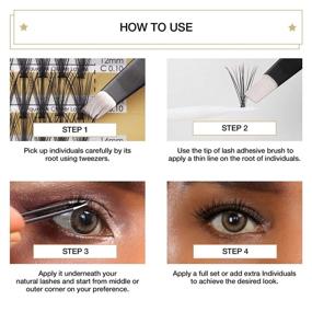 img 1 attached to LASHVIEW DIY Individual Lashes Kit: Cluster Lash Extensions with Glue and Tweezers - Achieve Stunning Eyes