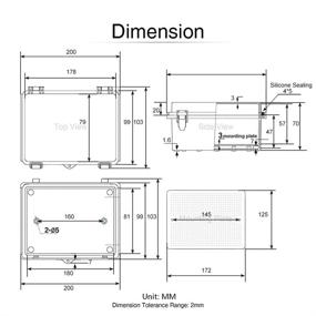 img 2 attached to AIRIC Waterproof Electrical 200X100X70Mm Electronics