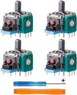 tomsin 4-pack ps4 controller analog sensor wheel 3d joystick module replacements логотип