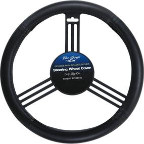 img 2 attached to Enhanced Performance Genuine Leather Steering Wheel Cover by PILOT Automotive - SW-101