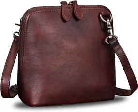 img 3 attached to Genuine Leather Crossbody Handmade Shoulder Women's Handbags & Wallets in Satchels