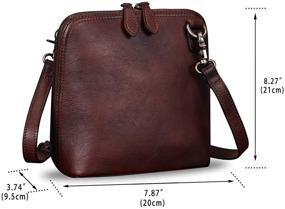 img 1 attached to Genuine Leather Crossbody Handmade Shoulder Women's Handbags & Wallets in Satchels