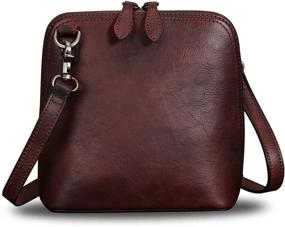 img 2 attached to Genuine Leather Crossbody Handmade Shoulder Women's Handbags & Wallets in Satchels