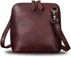 img 4 attached to Genuine Leather Crossbody Handmade Shoulder Women's Handbags & Wallets in Satchels