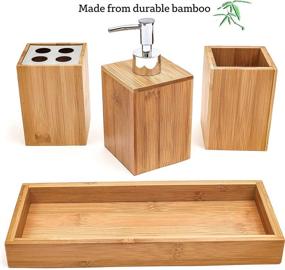 img 1 attached to 🛀 Enhance Your Bathing Experience with the Trademark Innovations Bathroom Bamboo Bath Caddy, Natural