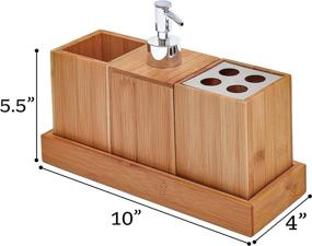 img 3 attached to 🛀 Enhance Your Bathing Experience with the Trademark Innovations Bathroom Bamboo Bath Caddy, Natural