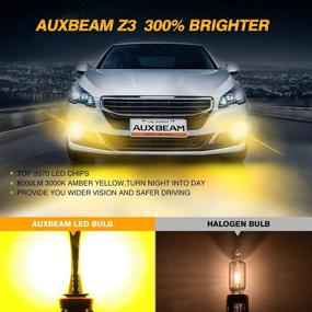 img 1 attached to 🚦 Auxbeam H11 H8 H9 H16 LED Fog Light Bulbs 3000K Yellow: High Lumens, Temperature Control, Non-polarity, Ideal Replacement for Cars and Trucks