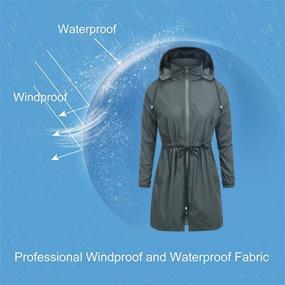 img 1 attached to FISOUL Raincoats Waterproof Lightweight Windbreaker