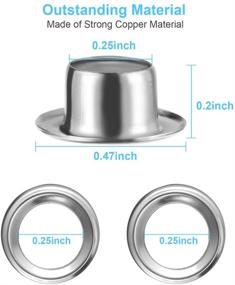 img 3 attached to 🔩 UUBAAR 100 Sets Grommet Kit: 1/4 Inch Thickened Eyelets for Leather, Fabric, Tarp, Shoes & Clothing