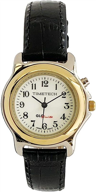 timetech womens watch silver leather 로고