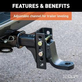 img 1 attached to CURT 45901: Adjustable Trailer Hitch Ball Mount - 2-Inch Receiver, 6-3/4-Inch Drop - 1-Inch Hole - 6,000 lbs Capacity