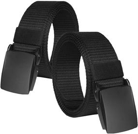 img 4 attached to 🎩 OM Men's Accessories and Belts - Tactical Adjustable Breathable Black 123CM Military