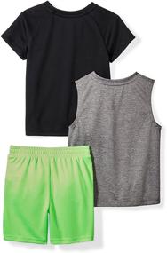 img 2 attached to 👕 Stylish and Comfortable Spotted Zebra Boys' Active T-Shirt, Tank, and Shorts Set for Playtime and Sports