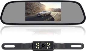 img 4 attached to 🚗 Enhance Your Vehicle's Safety with the WEIKAILTD 4.3" Car Rearview Mirror Monitor and Waterproof Backup Camera Kit