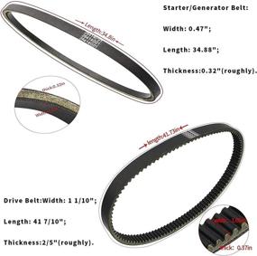 img 2 attached to 🔌 ClubRally Gas Starter Generator/Drive Belt for EZGO TXT 4 Cycle: 72054G01, 26414G01