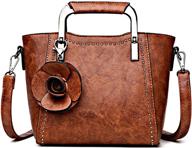 women's small vegan leather top-handle and crossbody purses/handbags for essential items logo