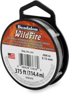 🧵 beadalon wildfire 0.006" grey thread: 125 yd of high-quality thermally bonded thread for jewelry making logo