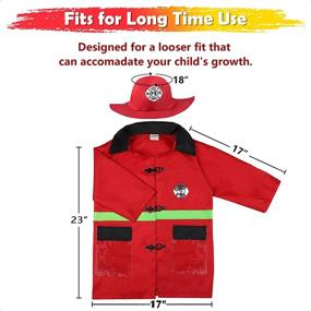 img 1 attached to 👨 IPlay ILearn Costume - Halloween Firefighter Outfit