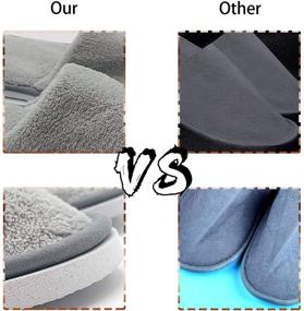 img 3 attached to 🏨 Premium 6 Pairs Warm Spa Slippers: Comfortable Non Slip Disposable Hotel Slippers for Women and Men - Thick Soft Cotton Reusable House Slippers Ideal for Guests, Bathroom, Bedroom, Travel, Home, Indoor