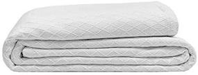img 1 attached to Elite Home Diamond Weave Bamboo & Cotton Super-Soft Blend Blanket - Full/Queen Size, 90x90 - White - Premium Comfort at its Best!