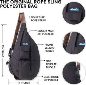 img 1 attached to KAVU Polyester Original Rope Sling Crossbody Backpack Bag