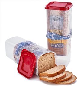 Buddeez Bread Buddy Dispenser Sandwich Fresh Food Storage Container  Plastic, 4-Pack