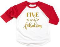 🎉 fifth birthday celebration: five and fabulous outfit for girls logo