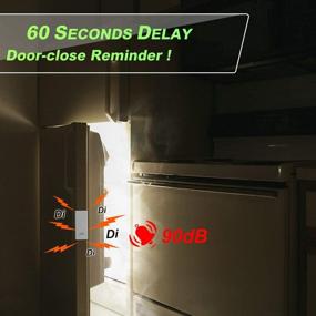 img 2 attached to 🚨 WSDCAM Refrigerator Alarm with 60-second Time Delay, 90dB Loudness, Ultra-Slim Design - Wirelessly Alerting Fridge Alarm for Opened Doors & Freezers with Delay