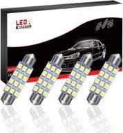 🚗 светодиодные лампы ledkingdomus 578 212-2 4 шт. лампа с балоконом 41 мм 42 мм 12smd 1210 чипсет 6000k белый внутреннее световое исполнение карты двери купола 560 211 211-2 214-2 - качественные светодиодные лампы для автомобильных салонов логотип